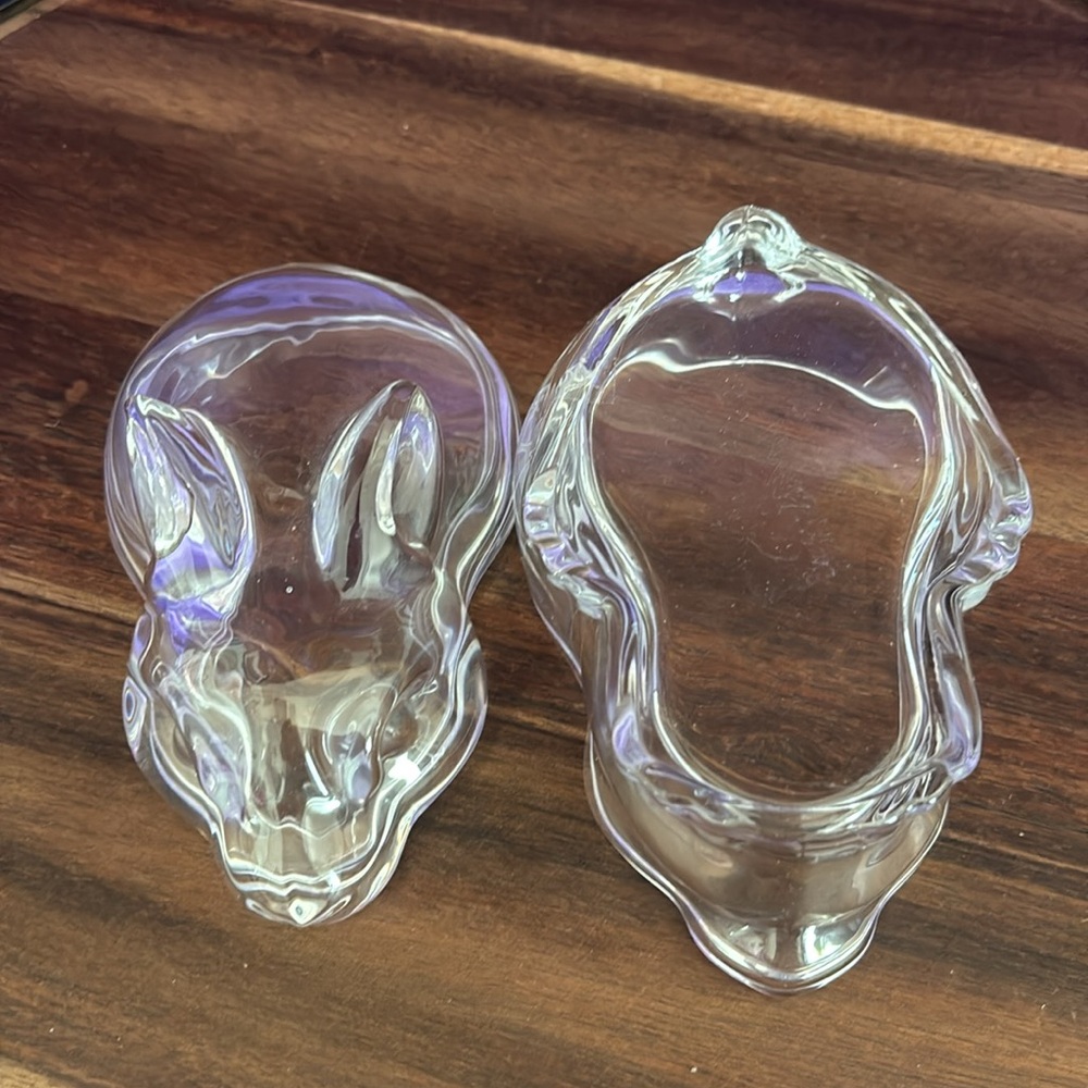 Clear Glass Bunny Dish By Crate & Barrel - Picture 4 of 4